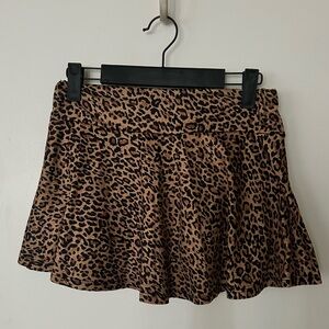 Leopard Print Mini Skirt